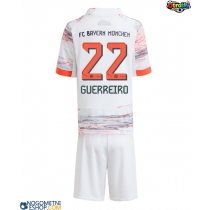 Otroški Nogometni dresi Bayern Munich Raphael Guerreiro #22 Gostujoči 2025-26 Kratek Rokav (+ Kratke hlače)